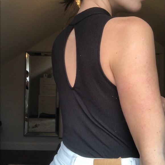 Black High Neck Bodysuit - Picture 2 of 5